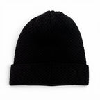 Chanel Cashmere CC Logo Embroidered Beanie Knit Cap Black — view 2
