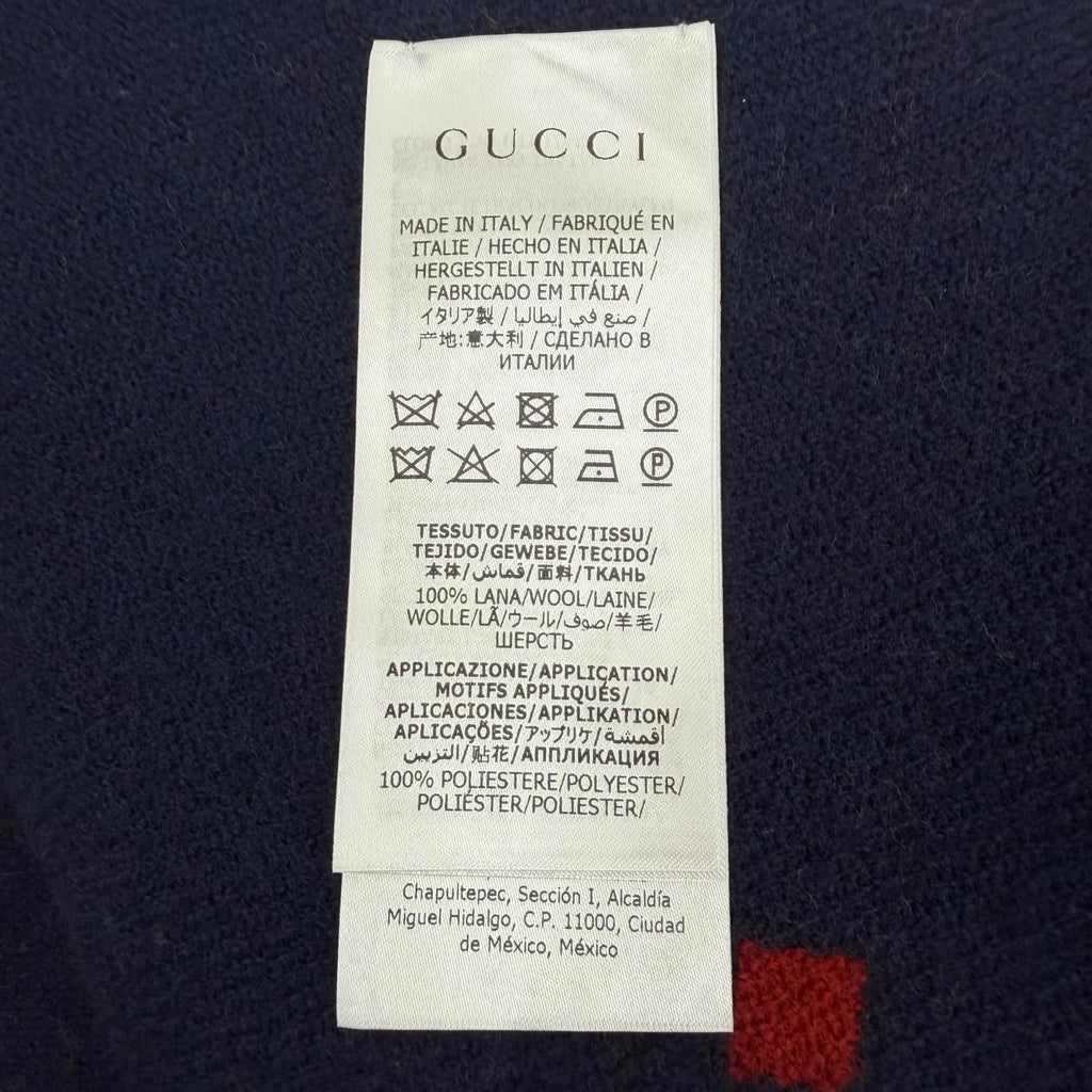 Gucci Wool GG Plaid Pattern with Fringe Reversible Scarf — view 6