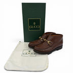 Gucci 104 Horsebit Leather Short Boots Brown Gold 5 — view 2