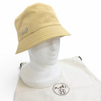 Hermes Calvi Sea Shell Cotton 100% Silver Chaine D'ancre Bucket Hat Beige 58 — view 2