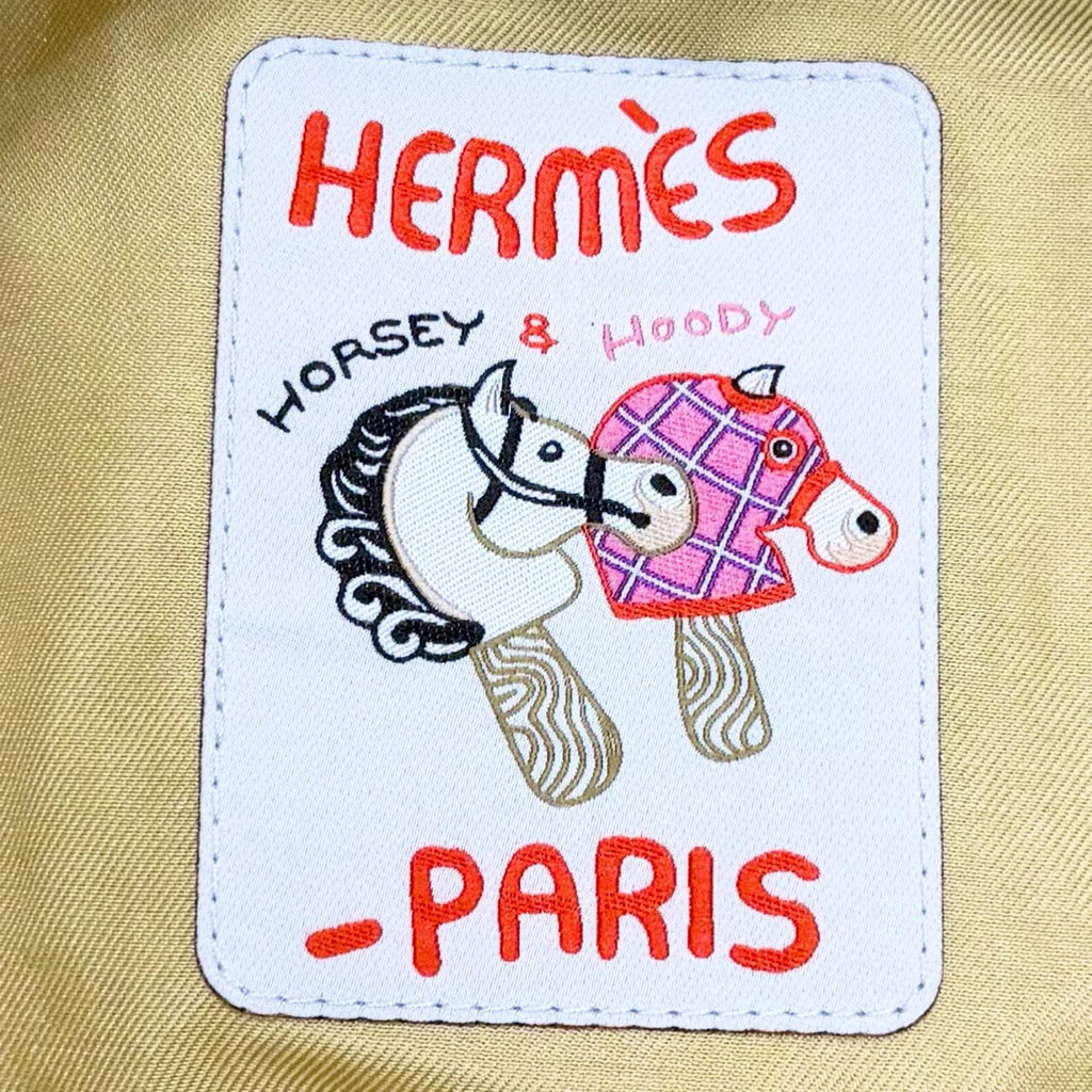Hermes Calvi Sea Shell Cotton 100% Silver Chaine D'ancre Bucket Hat Beige 58 — view 8