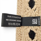 Chanel Cashmere CC Logo Long Scarf Shawl Beige Black — view 8