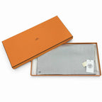 Hermes Cashmere Silk Blend Logo Scarf Shawl Gray — view 2