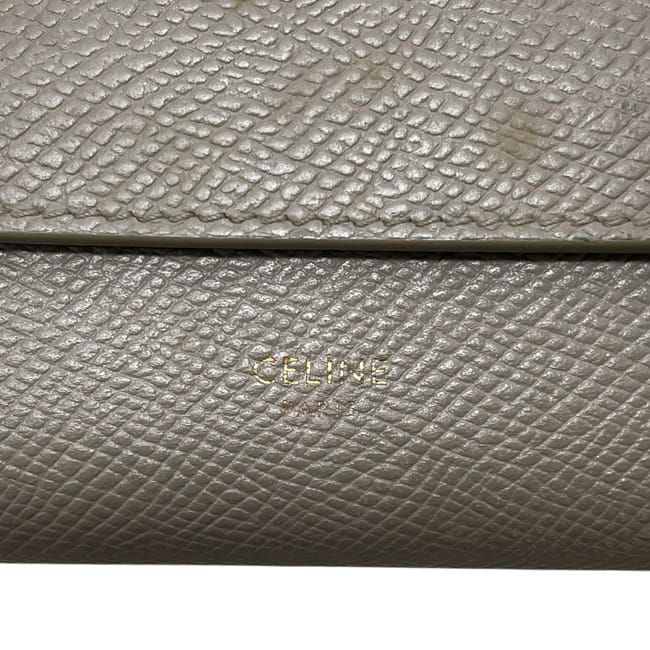 Celine Trifold Wallet Beige Compact Leather — view 5