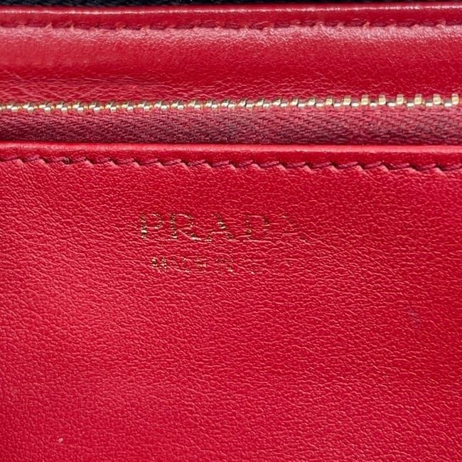 Prada Zip Around Wallet Black Vitello Leather 62c — view 3