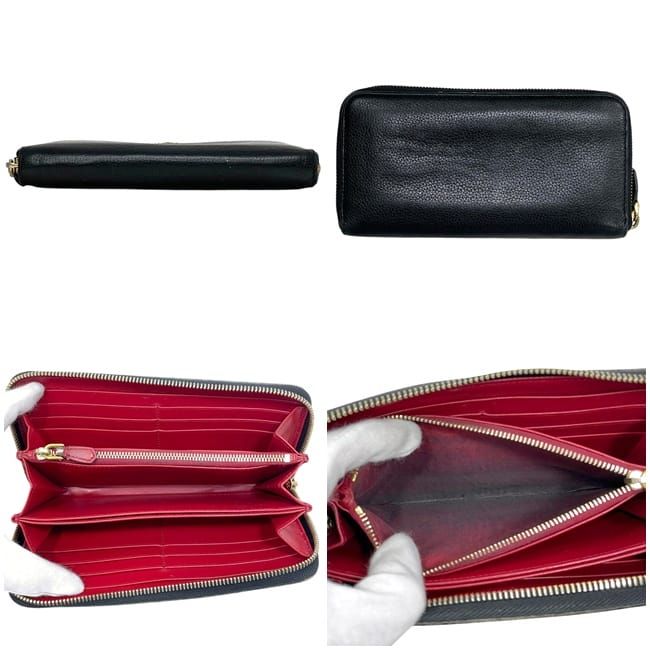 Prada Zip Around Wallet Black Vitello Leather 62c — view 2