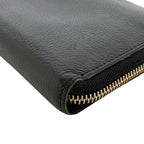 Prada Zip Around Wallet Black Vitello Leather 62c — view 8