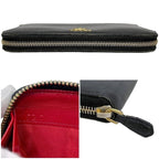 Prada Zip Around Wallet Black Vitello Leather 62c — view 6
