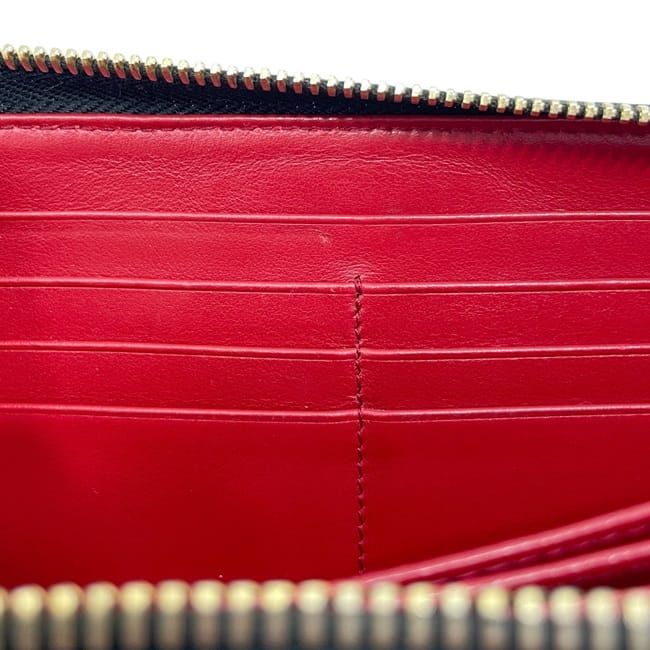 Prada Zip Around Wallet Black Vitello Leather 62c — view 4