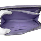 Bottega Veneta Zip Around Wallet Lavender Purple Intrecciato Leather — view 6