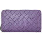 Bottega Veneta Zip Around Wallet Lavender Purple Intrecciato Leather — view 9