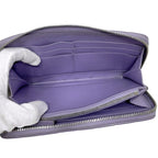 Bottega Veneta Zip Around Wallet Lavender Purple Intrecciato Leather — view 5