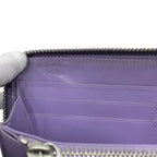 Bottega Veneta Zip Around Wallet Lavender Purple Intrecciato Leather — view 4
