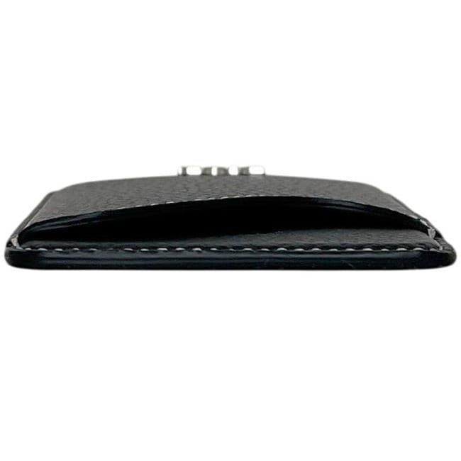 Dior Card Case Magnet Black Saddle Mag Safe Compatible Holder Leather — view 5