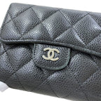 Chanel Trifold Wallet Limeless Classic Black Quilted Leather Caviar — view 9