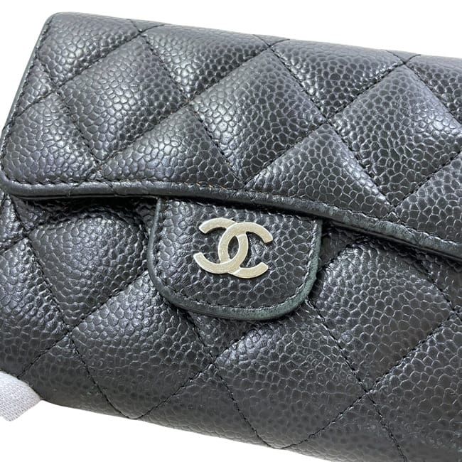 Chanel Trifold Wallet Limeless Classic Black Quilted Leather Caviar — view 9