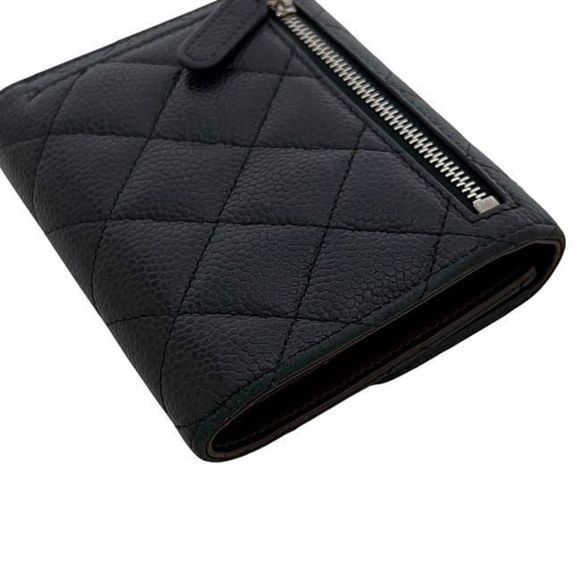 Chanel Trifold Wallet Limeless Classic Black Quilted Leather Caviar — view 8