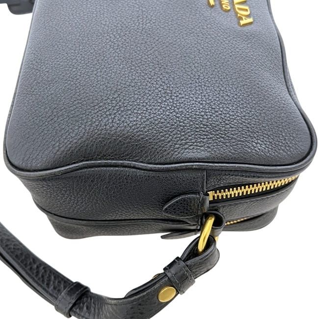 Prada Shoulder Bag Black Nero Vitello Daino Crossbody Leather 19 — view 8