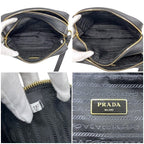 Prada Shoulder Bag Black Nero Vitello Daino Crossbody Leather 19 — view 3