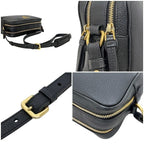 Prada Shoulder Bag Black Nero Vitello Daino Crossbody Leather 19 — view 9