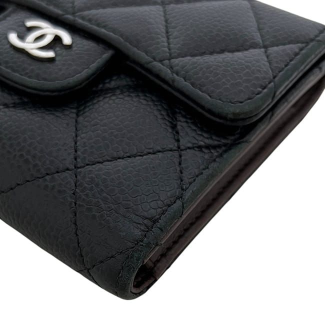 Chanel Trifold Wallet Limeless Classic Black Quilted Leather Caviar — view 7