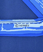 Hermes Bandana Scarf Blue — view 6