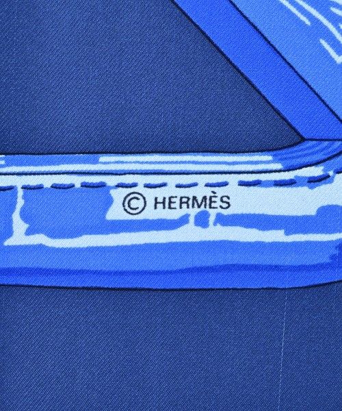 Hermes Bandana Scarf Blue — view 6