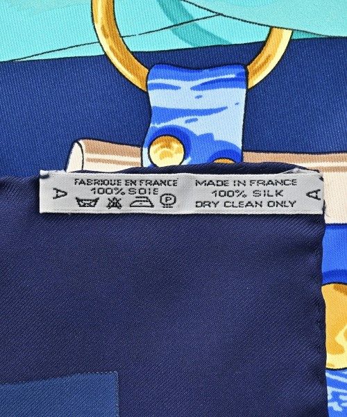 Hermes Bandana Scarf Blue — view 7