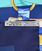 Hermes Bandana Scarf Blue — view 7