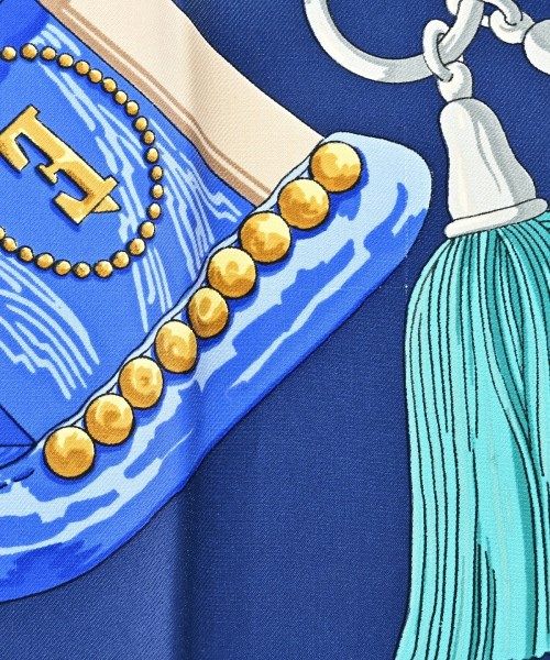 Hermes Bandana Scarf Blue — view 4