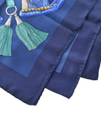 Hermes Bandana Scarf Blue — view 2