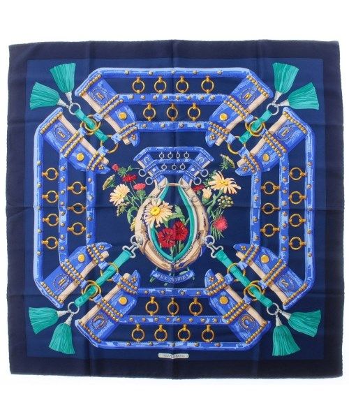 Hermes Bandana Scarf Blue