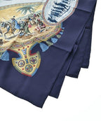 Hermes Bandana Scarf Navy — view 2