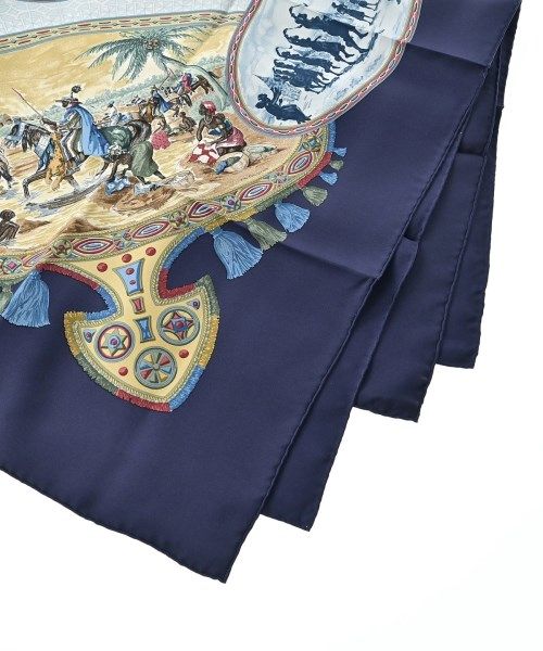 Hermes Bandana Scarf Navy — view 2