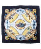 Hermes Bandana Scarf Navy
