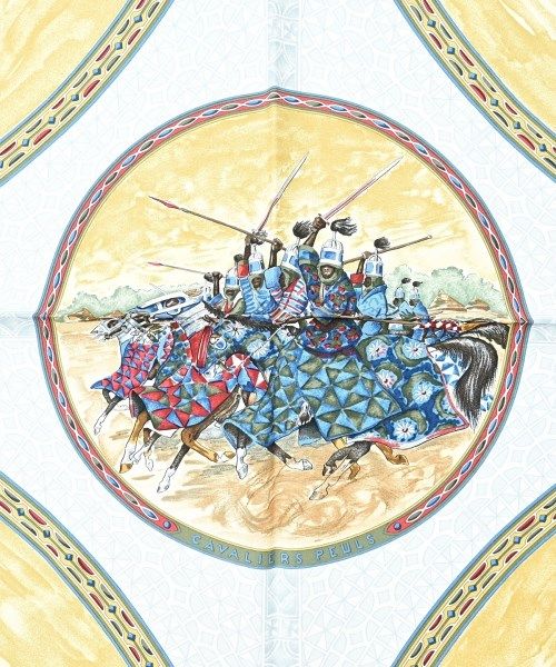 Hermes Bandana Scarf Navy — view 3