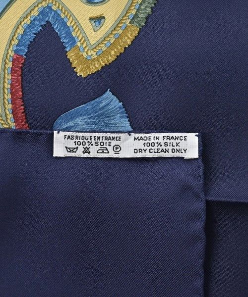 Hermes Bandana Scarf Navy — view 6