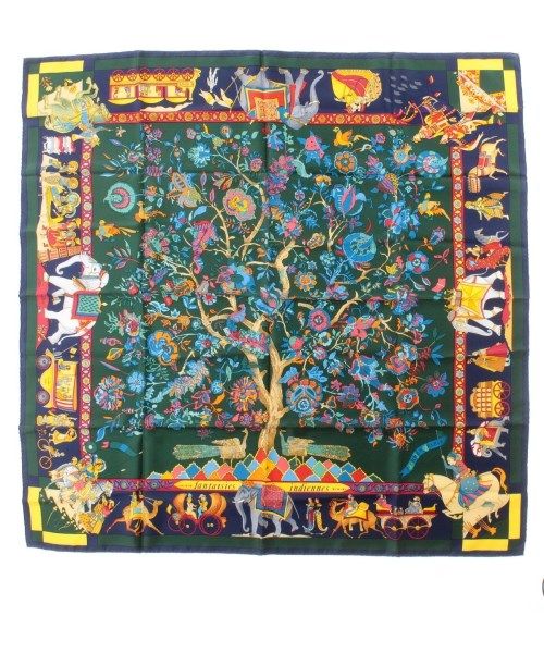 Hermes Bandana Scarf Green