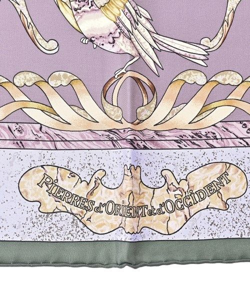 Hermes Bandana Scarf Purple — view 4