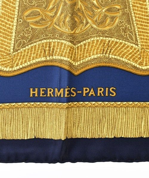 Hermes Bandana Scarf Navy — view 4