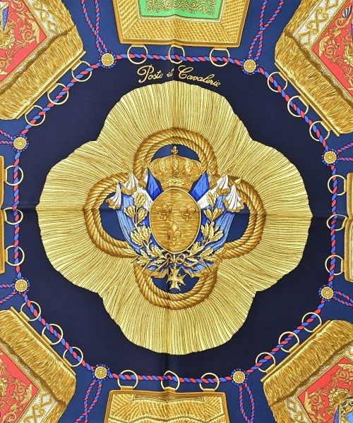Hermes Bandana Scarf Navy — view 3
