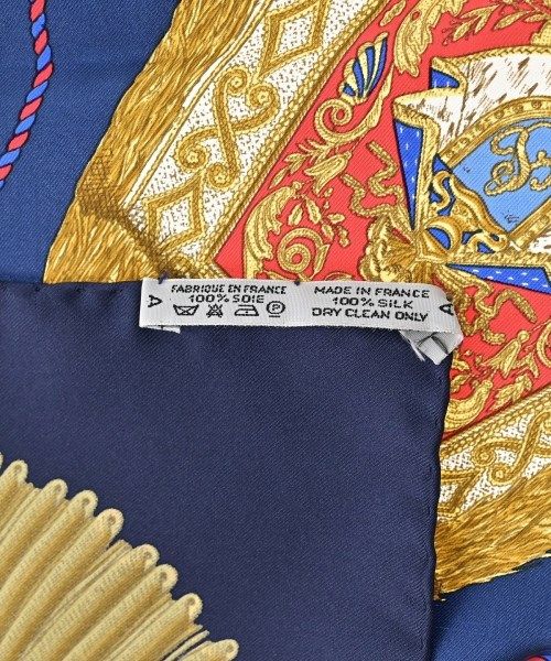 Hermes Bandana Scarf Navy — view 7