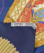 Hermes Bandana Scarf Navy — view 7