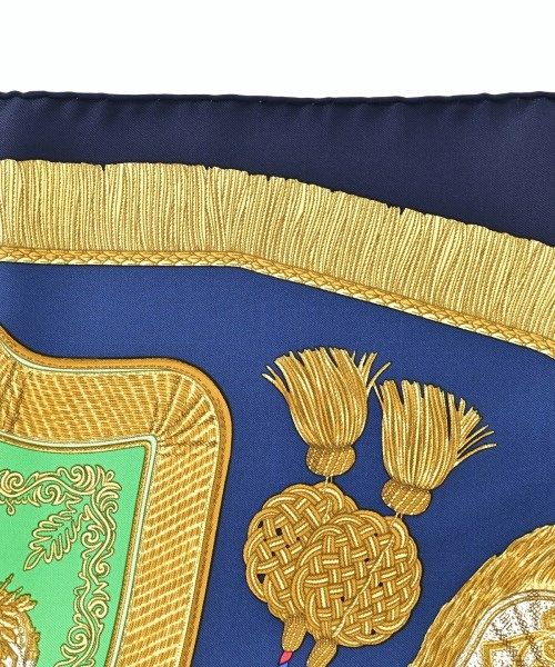 Hermes Bandana Scarf Navy — view 5