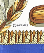 Hermes Bandana Scarf Blue — view 6