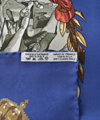 Hermes Bandana Scarf Blue — view 7