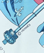 Hermes Bandana Scarf Blue — view 6