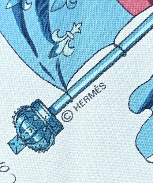 Hermes Bandana Scarf Blue — view 6