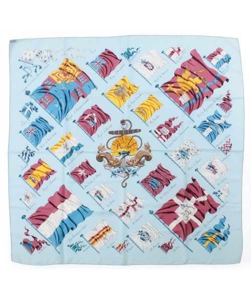Hermes Bandana Scarf Blue