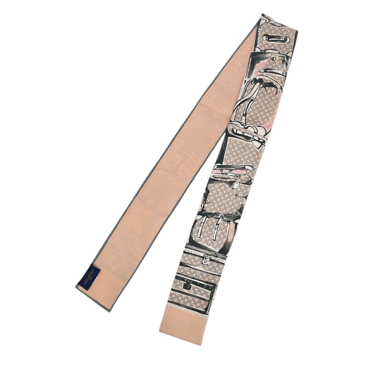 Louis Vuitton Monogram Scarf Silk Twill Pink